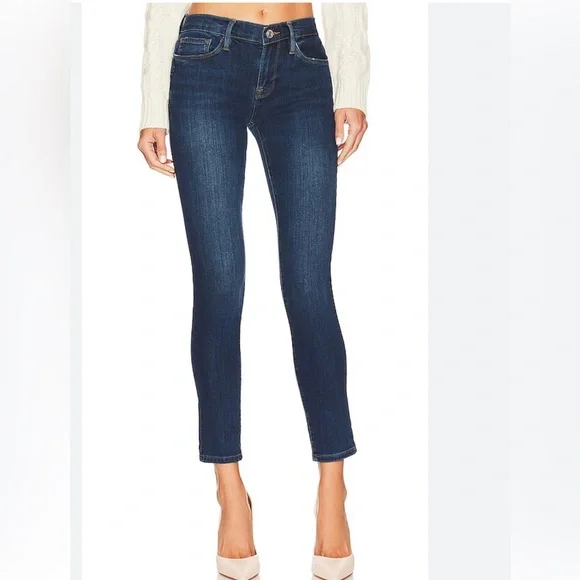 Frame Le Skinny De Jeanne Mid Rise Ankle Jeans size 32 Orlena Dark Wash - Picture 1 of 8